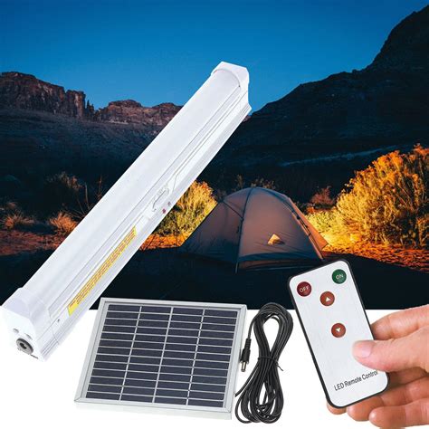 solar powered 30 led light bar home room camping outdoor garden hanging