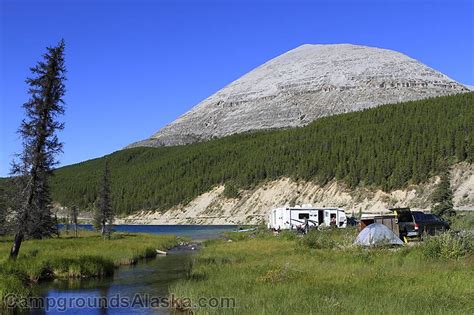 The Campground Along The Alaska Highway In The Stone Mountain