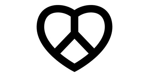 Heart Peace Symbol Png Mart