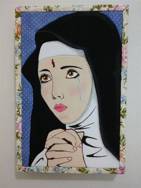My mother who asked me for this drawing, she wants to tattoo it. Quadro Santa Rita De Cássia no Elo7 | Bonecolândia (471183)