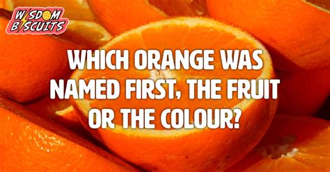 Which Orange Was Named First The Fruit Or The Colour Wisdom Biscuits