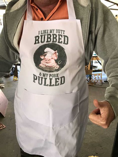I Like My Butt Rubbed And Pork Pulled Apron Sterling Laser Designs