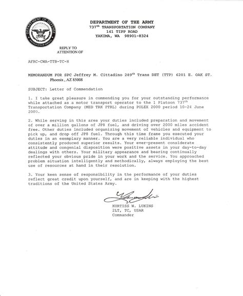 Statement Of Service Army Example Best S Of Army Letter Recognition