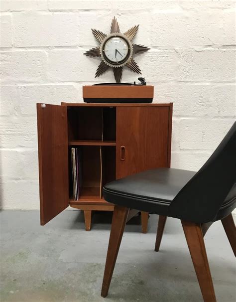 Vinyl record storage, record player cabinet, media console, record player stand, hairpin legs. Mid Century 1960s Vinyl Record Storage / Cupboard ...