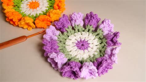 Crochet Morning Glory Flower Coaster Crochet Tutorial Youtube