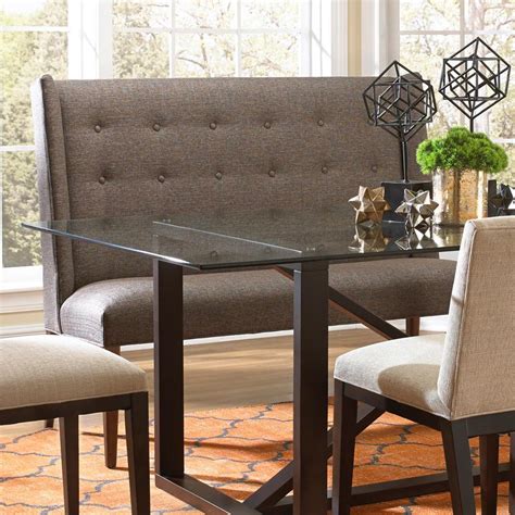 Bemodern Dining Items Upholstered Dining Settee With Tufted Wing Back