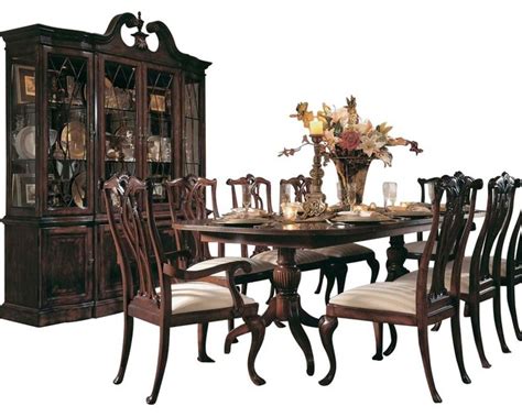 American Drew Cherry Grove 8 Piece Dining Room Set In Antique Cherry Traditional Dining Sets