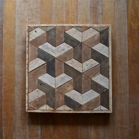 Reclaimed Wood Wall Art | Wood Wall Art | Wood Decor | Geometric Wood