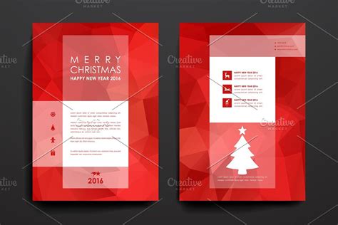 Ad Merry Christmas Brochures By Palau On Creativemarket Set Of