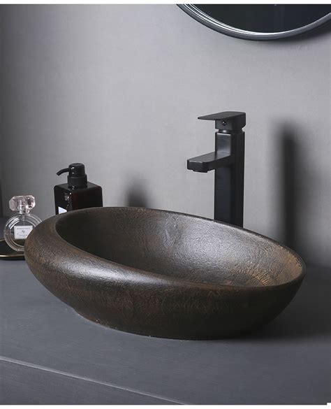 Oval Ceramic Wash Basin Vintage Style Home Counter Top Basin Bathroom