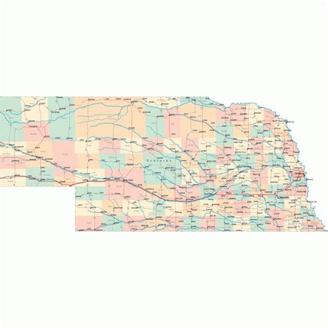 Printable Road Map Of Nebraska Free Printable Maps