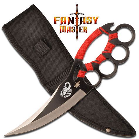 Fantasy Master Scorpion Brass Knuckle Knife Fm 617r
