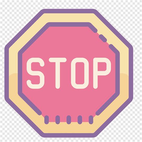 Stop Sign Traffic Cone Driving Road Streetlight Purple Driving Png