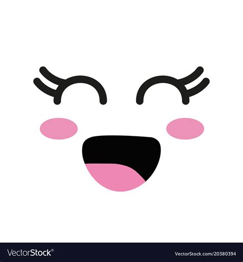 Download With kawaii faces Royalty Free Vector Image - VectorStock