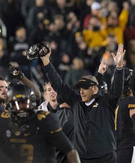Missouri Tigers Head Coach Gary Pinkel And The Rest Of The Team Celebrate When A Ruling On The