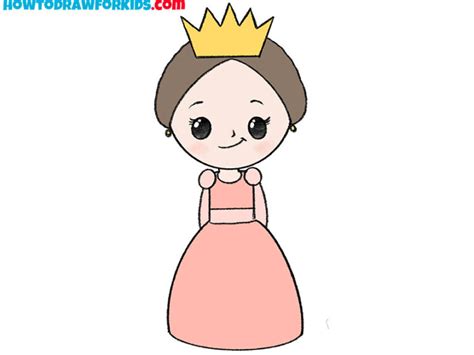 How To Draw A Queen Easy Drawing Tutorial For Kids