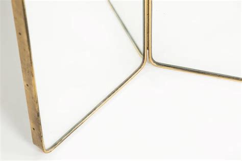 Oversize Italian Brass Tri Fold Mirror At 1stdibs 3 Fold Mirror Gold Folding Mirror Gold Tri