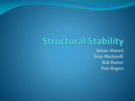 Ppt Structural Stability Powerpoint Presentation Free Download Id