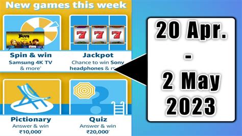 Amazon New Game This Week Quiz Answers Today Amazon Quiz Today