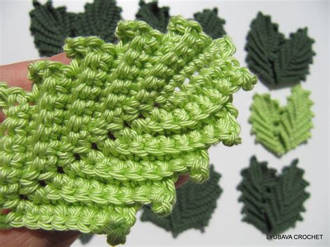 Crochet Pattern Crochet Leaf Pattern Crochet By Lyubavacrochet