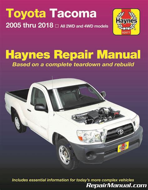 Haynes 2005 2018 Toyota Tacoma Truck Repair Manual