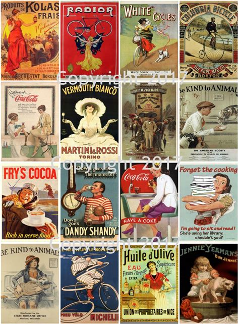 Vintage Ad Poster Images Collage Sheet 104 Image Collage Vintage Ads