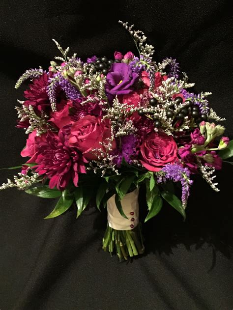 Purple Bouquet. Purple Roses, Purple Caspia, Lisianthus, Statice. | Purple bouquet, Purple roses 