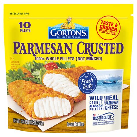 Save On Gortons Parmesan Crusted Breaded Fish Fillets 10 Ct Frozen