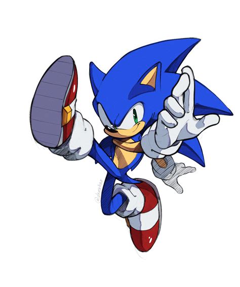 Drawing Sonic In The Pose From Smash Bros Ultimate Rsonicthehedgehog