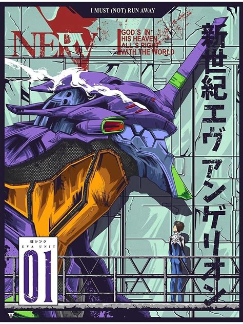 Neon Genesis Evangelion Evangelion Unit 01 Poster By Myouism In 2021