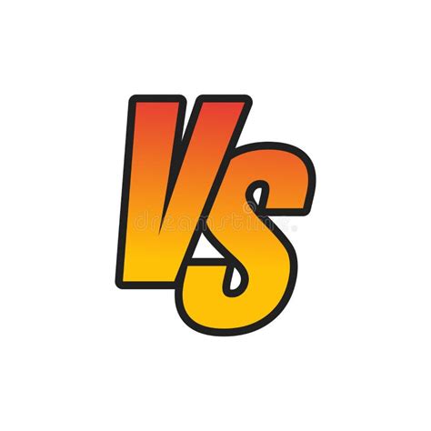 Vs Letters Or Versus Logo Vector Sign Isolated On White Background