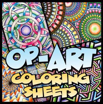 Stained glass pasta art and craft for kids. Op-Art Coloring Sheets - 100 unique designs, 2 sizes | TpT
