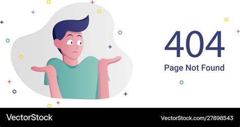 Error Page Not Found Royalty Free Vector Image