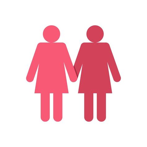 premium vector two girls lesbians icon in flat style isolated on white background vector