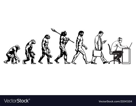 Theory Of Evolution Man Royalty Free Vector Image