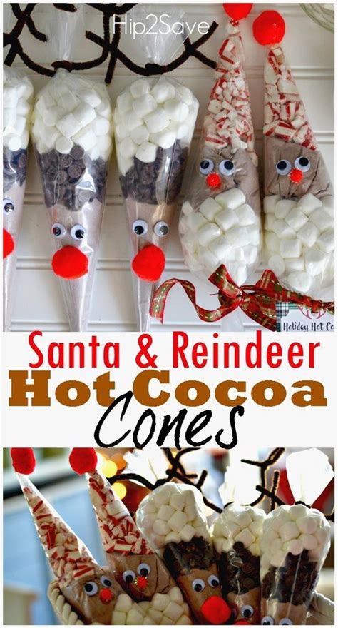 Easy Santa And Reindeer Hot Cocoa Cones T Idea Holiday Crafts Ts