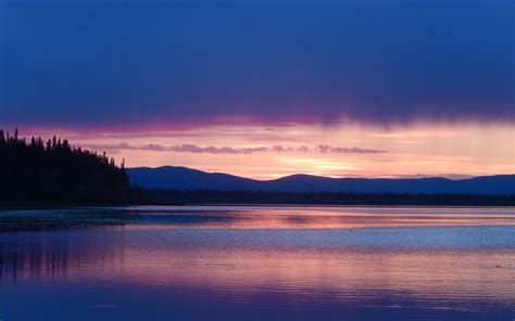 1280x800 Sunset Dawn Lake Reflection Alaska Denali 720p Hd 4k
