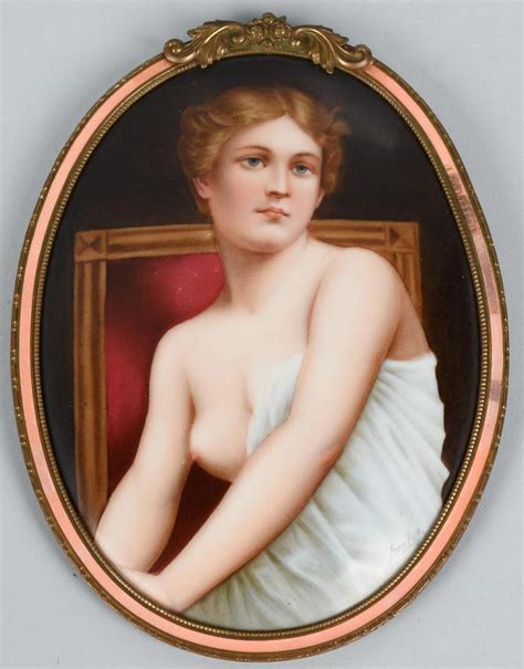 Sold Price SEMI NUDE WOMAN OVAL PAINTING ON PORCELAIN December