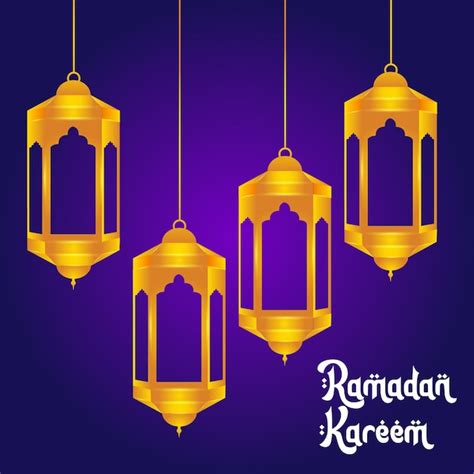 Saudação De Luxo Ramadan Kareem Fundo Islâmico Vetor Premium
