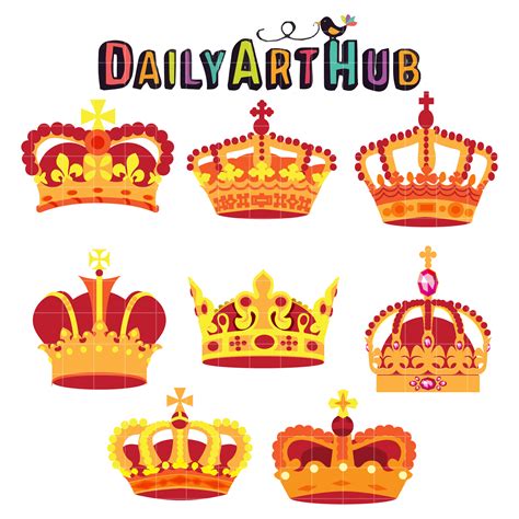 Royal Crowns Clip Art Set Daily Art Hub