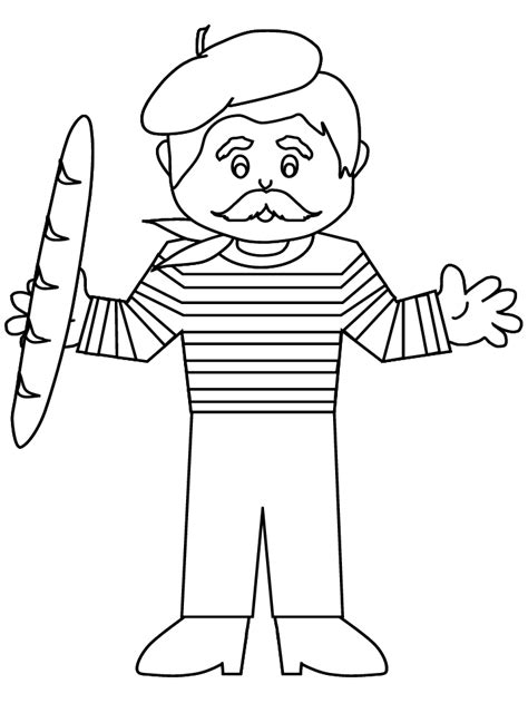French Coloring Page For Kids