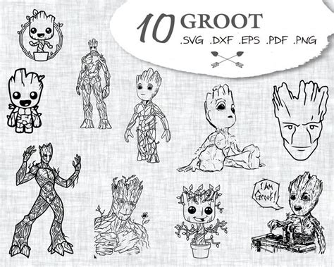 Download GROOT SVG, baby groot svg, groot, i am groot svg, marvel ...