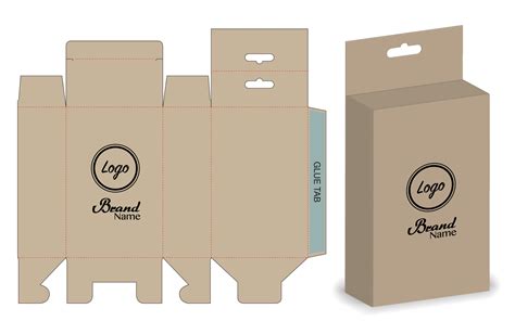 Box Packaging Die Cut Template Design 3d Mock Up 2285822 Vector Art At