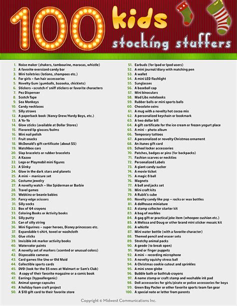 100 Stocking Stuffer Ideas For Kids Holiday Help Holidays Kfgo