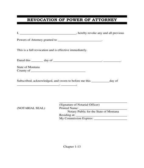 Free Revocation Of Power Of Attorney Forms In Pdf Ms Word