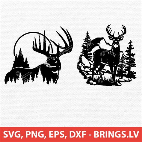 Deer Buck Svg Deer Svg Mountain Svg Hunting Svg Camping Svg Png