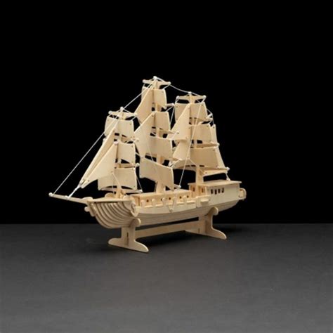 Details Zu Pebaro Holzboot Segelschiff 80 Teile Spielzeug Modellbau