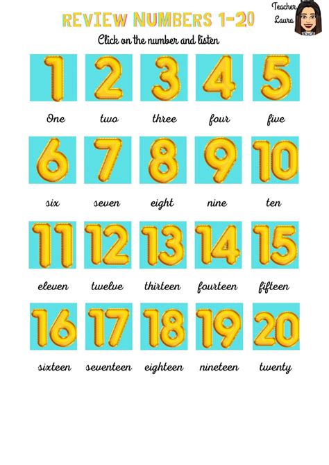 numbers 1 20 online pdf worksheet