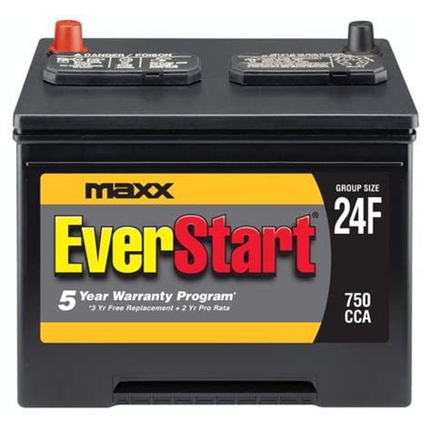 everstart maxx lead acid automotive battery group size 24f