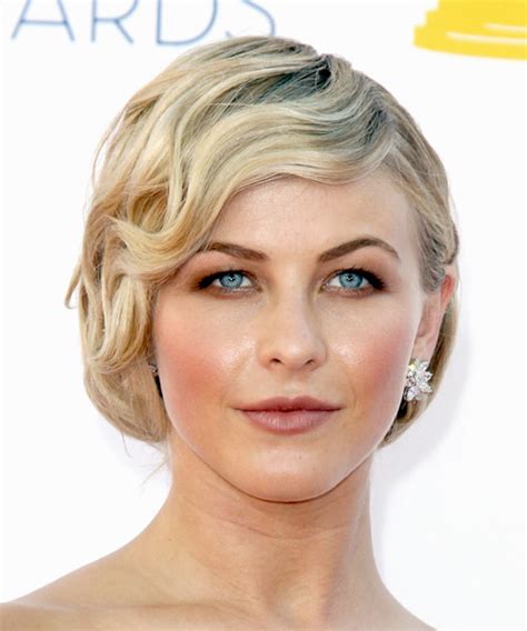Short hair means hair that can't touch the shoulders, not long hair pulled back or styled up. Julianne Hough Hairstyles in 2018